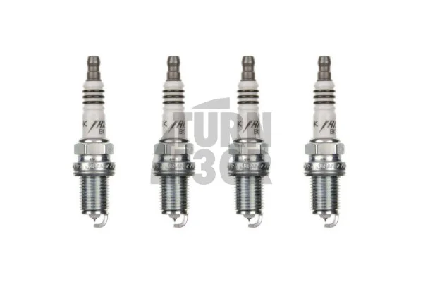 Spark plugs with the designation NGK BKR7EIX designed for use in S3 8L, Leon 1M, and Audi TT 8N models equipped with a 1.8T 20V engine