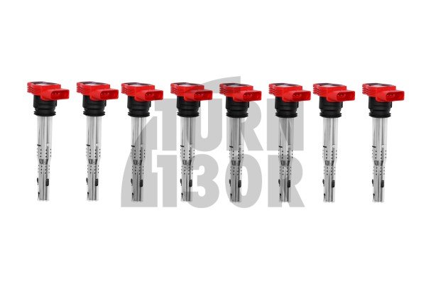 NGK red coil packs designed for the Audi RS4 B7, compatible with the Audi R8