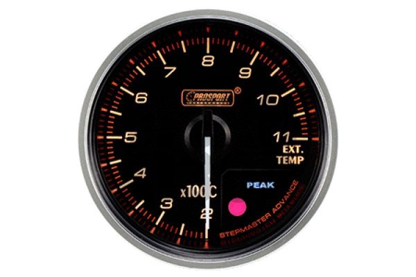 52mm Red / White Exhaust Temperature Gauge Prosport Supreme  